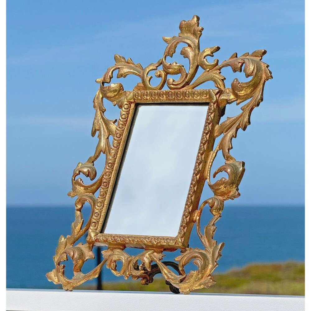Picture Frame Vintage Ornate Gold Gilt Rococo Luxury Scrollwork Decor 7 X 5 inch